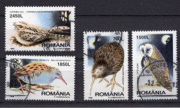 ROMANIA 1998  : NIGHT BIRDS, Rare Really Circulated Set Of 4 Stamps - Registered Shipping! - Usati