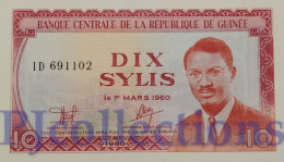 GUINEA 10 SYLIS 1980 PICK 23a UNC - Guinée