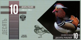 Le Livre Des Oiseaux 10 Rubles 2015  Mandarin UNC - Fictifs & Spécimens