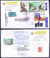 India To France Used Cover, Return To Sender, Postal History, Gandhi & Scented Stamps - Omslagen