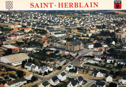 St Herblain * Vue Aérienne Du Bour , L'église , La Mairie Et La Z.A.C. De Preux - Saint Herblain