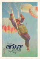 Aviation Parachutisme * CPA Illustrateur * URSS USSR * Parachutiste * Carte Radio QSL - Parachutespringen
