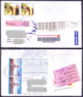 India To Spain, Used Cover, Return To Sender, Postal History - Enveloppes