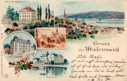 Delcampe - Wädenswil (Zürich) Obst Weinbauschule Kirche Schloss Bürgli Post Telegraphen Gebäude Hotel Engel 1903 I- Ange - Autres & Non Classés