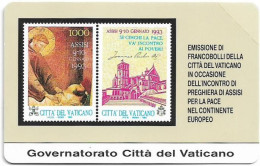 Vatican - Assisi Per La Pace - 10.000V₤, 1993, 19.600ex, Mint - Vaticaanstad