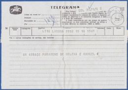 Telegram/ Telegrama - Lisboa > Lisboa -|- Postmark - Anjos. Lisboa. 1968 - Briefe U. Dokumente