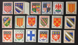 1958 /60 France - Coat Of Arms Of Provinces - 18 Stamps Unused - 1941-66 Wappen