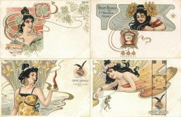 Jugendstil 10er-Serie Fernet-Branca Milano I-II Art Nouveau - 500 Postkaarten Min.