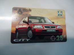 THAILAND USED CARDS MAGNETIC CARS  CAR HONDA CITY - Voitures