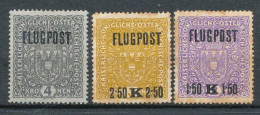 Autriche Poste Aérienne Yvert 1,2,3 - Usati
