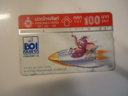 THAILAND USED CARDS OLD MAGNETIC BOI FAIR 95 MASCOTS - Deportes