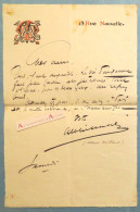 ● L.A.S Albert MILLAUD Journaliste écrivain - 13 Rue Nouvelle - La Vie Parisienne - Billet Lettre Autographe - Schriftsteller