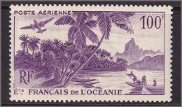 French Polynesia 1949 Sc C18 Oceanie Yt PA27 Air Post MLH* - Airmail