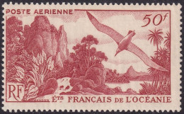 French Polynesia 1948 Sc C17 Oceanie Yt PA26 Air Post MLH* Light Crease - Poste Aérienne