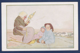 CPA 1 Euro Enfant + Femme Illustrateur Art Nouveau Non Circulé Prix De Départ 1 Euro - 1900-1949
