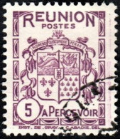 Réunion Obl. N° Taxe 16 - Armoiries Le 5c Violet - Postage Due