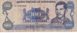 BILLETE DE NICARAGUA DE 100 CORDOBAS DEL AÑO 1985 (BANKNOTE) - Nicaragua