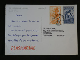 AY0 AOF SENEGAL  BELLE CARTE PLASMARINE     1959 DAKAR  A  BORDEAUX  FRANCE   ++AFF . INTERESSANT+ + - Cartas & Documentos