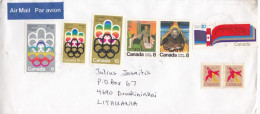 Canada 1995 Used Airmail Cover To Lithuania #7965 - Brieven En Documenten