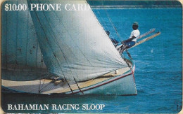 Bahamas - BS-BAT-0003Ca, Racing Sloop, GEM1B (Red), 10$, Double Moreno Logo, 1993, Used - Bahamas