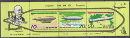 CORÉE-du-NORD 1979 - Feuillet N°1518A-B-C - Ballons Dirigeables - Zeppelin - Korea, North
