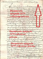 DOCUMENTO  ANTICO DEL 1679 ASQUER CAGLIARI  MARCHESA DI ORANI – GUSPINI – GONNOSCODINA - Manuscrits