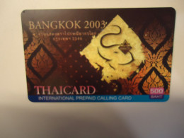 THAILAND USED THAICARDS BANGKOK 2003 EMBLEM - Cultura