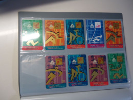 THAILAND  RRR USED THAICARDS SET 9 SPORT ASIAN GAMES VERY RRR - Jeux Olympiques