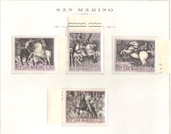 Rsm 1968 766-69  P. Uccello - La Battaglia Di San Romano Mnh** - Neufs