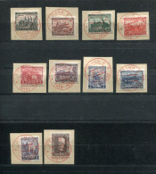 "TSCHECHOSLOWAKEI" 1928, Mi. 267-276 Je Auf Bfst., Je Roter Stegstempel (4019) - Used Stamps