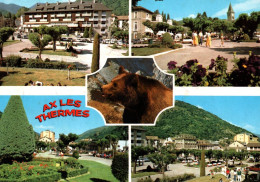 20927 AX LES THERMES L'Hôtel Royal, Les Jardins Du Casino, L'Ours Brun Des Pyrénées       09 ( 2 Scans) - Ax Les Thermes