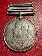 Inglaterra Medalla Eduardo VII Para Sudáfrica Pasadores 1901 Y 1902 - Sonstige & Ohne Zuordnung