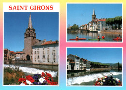 20924  SAINT GIRONS Vues Multiples ( Kayak )    09 ( 2 Scans) - Saint Girons