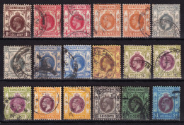 Hong Kong. 1912-21   Y&T. 99, 101, 102, 103, 104, 105, 106, 108, 109, 110 - Used Stamps