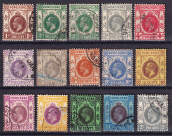 Hong Kong. 1921-33   Y&T. 118, 119, 119A, 120, 120A, 121, 122, 123, 123A, 125, 126, 127, 128, 136, - Used Stamps
