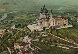 CARTOLINA  TORINO,PIEMONTE-BASILICA SUPERGA DALL'AEREO-STORIA,CULTURA,MEMORIA,RELIGIONE,IMPERO ROMANO,VIAGGIATA 1959 - Churches