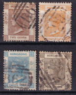 Hong Kong. 1863-77   Y&T. 8, 11, 12, 20, - Used Stamps