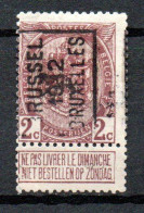 1937 Voorafstempeling Op Nr 82 - BRUSSEL 1912 BRUXELLES - Positie A - Rolstempels 1910-19