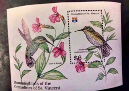 St VINCENT GRENADINES 1992 - Bloc Neuf YT BF 95 Colibri - Birds Of Grenada Hummingbird - Colibríes