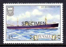 TUVALU - 1984 SHIPS 45c STAMP O/P SPECIMEN FINE MNH ** SG 239 - Tuvalu