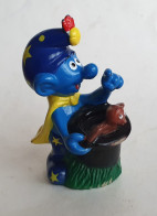 FIGURINE BOUCHON PRIME BIP 1996 SCHTROUMPF MAGICIEN CHAPEAU BLEU - I Puffi