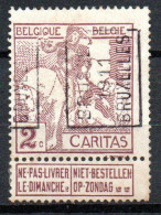 1734 Voorafstempeling Op Nr 85 - BRUSSEL 1911 BRUXELLES -  Positie A (zie Opm) - Rolstempels 1910-19