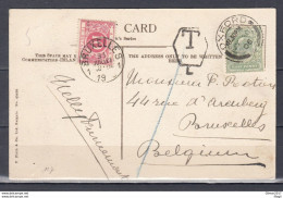 Postkaart Van Oxford (engeland) Naar Bruxelles - Briefe U. Dokumente