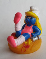 FIGURINE BOUCHON PRIME BIP 1998 SCHTROUMPF SCHTROUMPFETTE AEROBIC - Smurfen