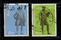 IRELAND Scott # 339, 342 Used - Edmund Burke & Oliver Goldsmith By Henry Foley - Used Stamps