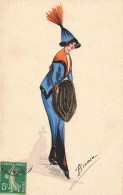 BIANCA * CPA Illustrateur Bianca Italien Italia * Série 57 * Femme Mode Chapeau Hat Robe Manteau Fourrure - Other & Unclassified