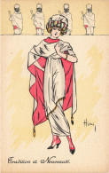 Delcampe - HELLI * CPA Illustrateur Helli * Série 53 * Femme Mode Chapeau Hat Robe * Tradition Et Nouveauté - Helli