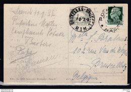 Postkaart Van Napoli (italie) Naar Bruxelles-Brussel M3M - Lettres & Documents