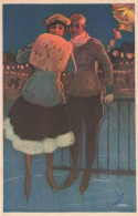 CPA Illustrateur Italia Italien * N°275-1 * Homme Femme Patineurs Patinage Patinoire Hiver * Art Déco Art Nouveau - Other & Unclassified