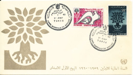 Tunisia FDC World Refugee Year 7-4-1960 - Rifugiati